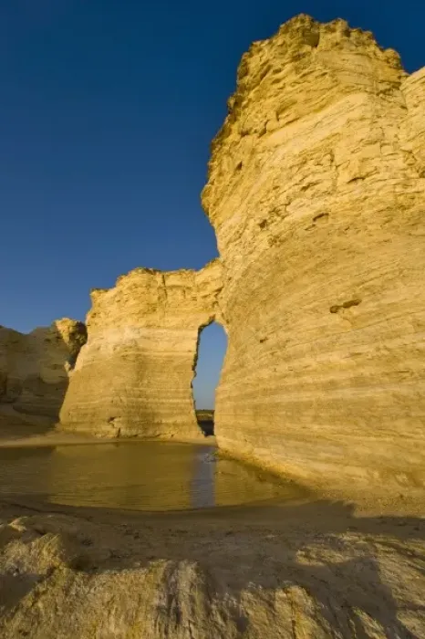 Framed Print : The Keyhole of the Monument Rocks aka Chalk Pyramids in western Kansas