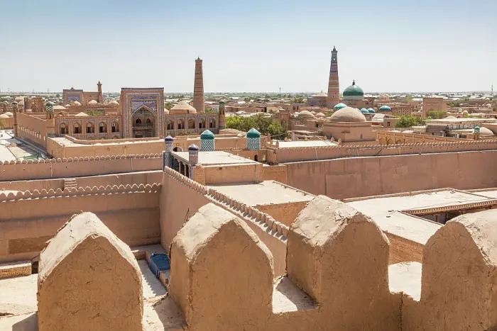 Framed Print : Khiva, Xorazm Region, Uzbekistan, Central Asia. The Islam Khodja Madrasa and Minaret Framed Print : Khiva, Xorazm Region, Uzbekistan, Central Asia. The Islam Khodja Madrasa and Minaret