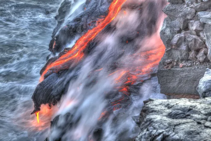Framed Print : Kilauea lava flow near former town of Kalapana, Big Island, Hawaii, USA Framed Print : Kilauea lava flow near former town of Kalapana, Big Island, Hawaii, USA