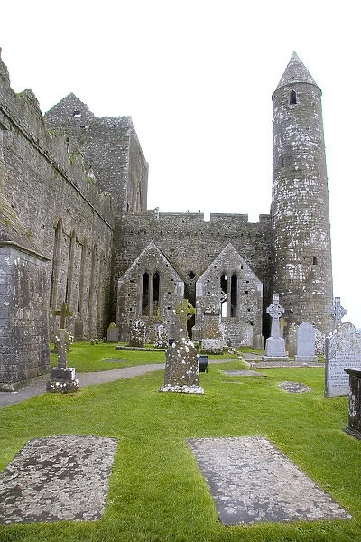 Killkenny, Ireland. The dramatic Spectacle of the Rock of Cashel and its gravesites