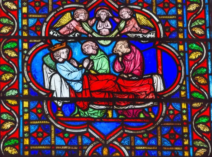 Framed Print : King Death Bed Angels Medieval Stories stained glass, Notre Dame Cathedral, Paris, France Framed Print : King Death Bed Angels Medieval Stories stained glass, Notre Dame Cathedral, Paris, France