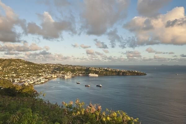 Kingstown Harbor, St. Vincent and the Grenadines. Boudicca Fred Olsen Cruise Lines at dock