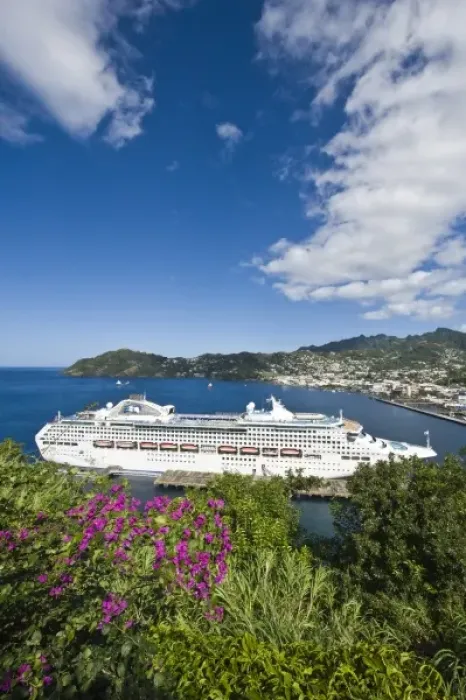 Framed Print : Kingstown Harbor, St. Vincent and the Grenadines. Sea Princess at dock Framed Print : Kingstown Harbor, St. Vincent and the Grenadines. Sea Princess at dock