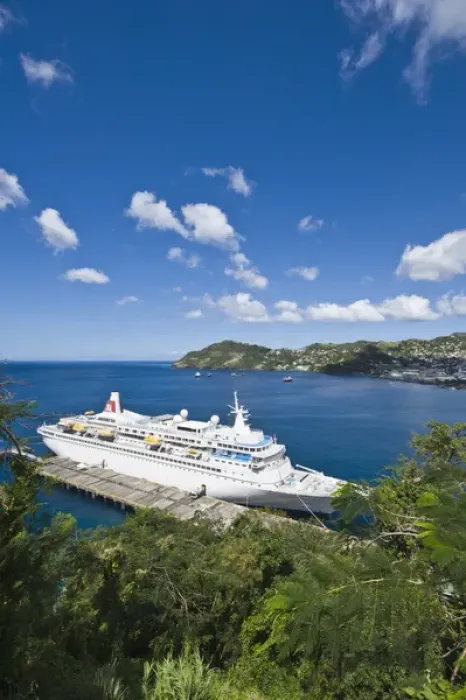 Framed Print : Kingstown Harbour, St. Vincent & The Grenadines. Boudicca Fred Olsen Cruise Lines at dock Framed Print : Kingstown Harbour, St. Vincent & The Grenadines. Boudicca Fred Olsen Cruise Lines at dock