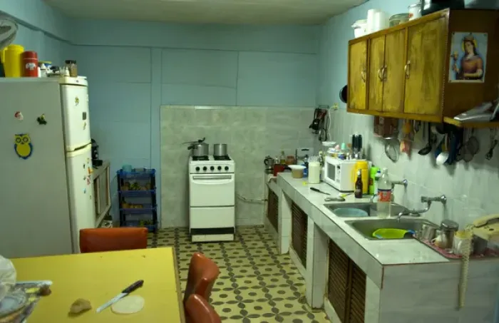 Framed Print : Kitchen of local home in old colonial village in Trinidad Cuba