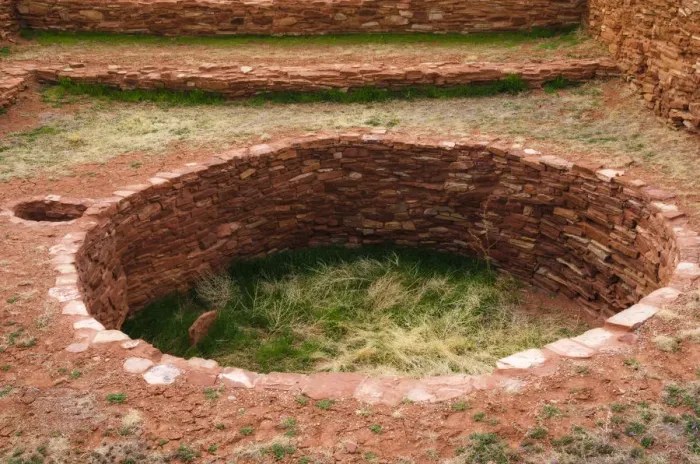 Framed Print : Kiva at Abo Ruins, Salinas Pueblo Missions National Monument. New Mexico, USA