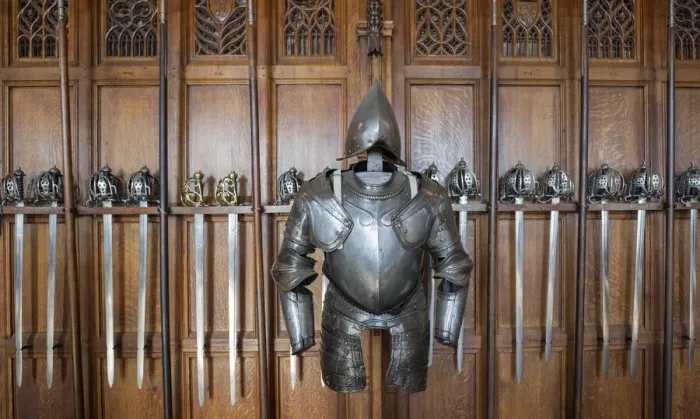 Framed Print : Knights armor and weapons. Edinburgh Castle, Scotland Framed Print : Knights armor and weapons. Edinburgh Castle, Scotland
