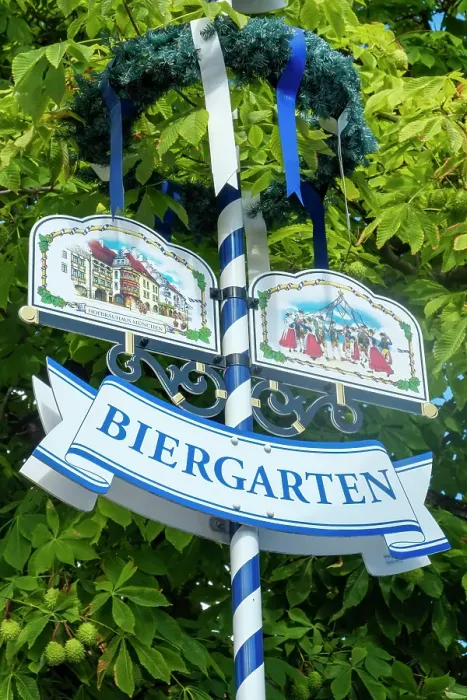 Framed Print : Krems, Austria. Local Biergarten (beer garden) sign. (Editorial Use Only) Framed Print : Krems, Austria. Local Biergarten (beer garden) sign. (Editorial Use Only)