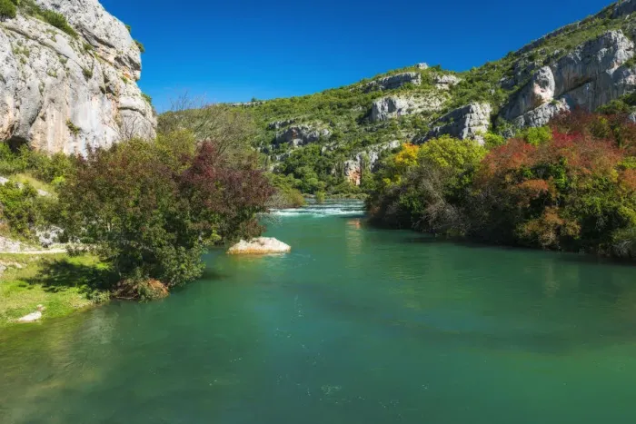 Framed Print : The Krka River at Roski Slap, Krka National Park, Dalmatia, Croatia
