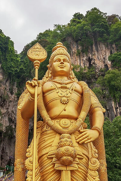 Kuala Lumpur, West Malaysia. Batu caves. The world's tallest statue of Murugan, a Hindu deity