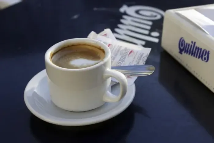 Framed Print : Lagrima, literally a tear, is a coffe with steamed milk