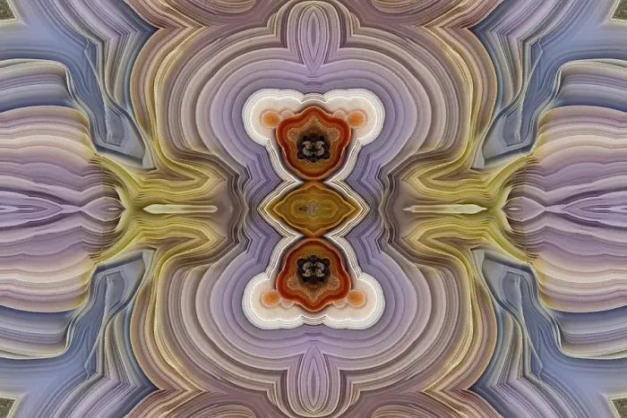 Framed Print : Laguna agate kaleidoscope repeating mirror-effect pattern Framed Print : Laguna agate kaleidoscope repeating mirror-effect pattern