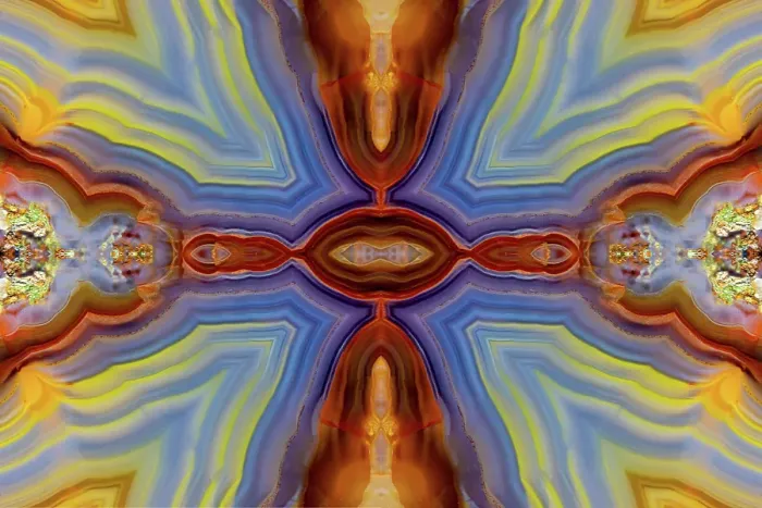 Framed Print : Laguna agate kaleidoscope repeating mirror-effect pattern Framed Print : Laguna agate kaleidoscope repeating mirror-effect pattern