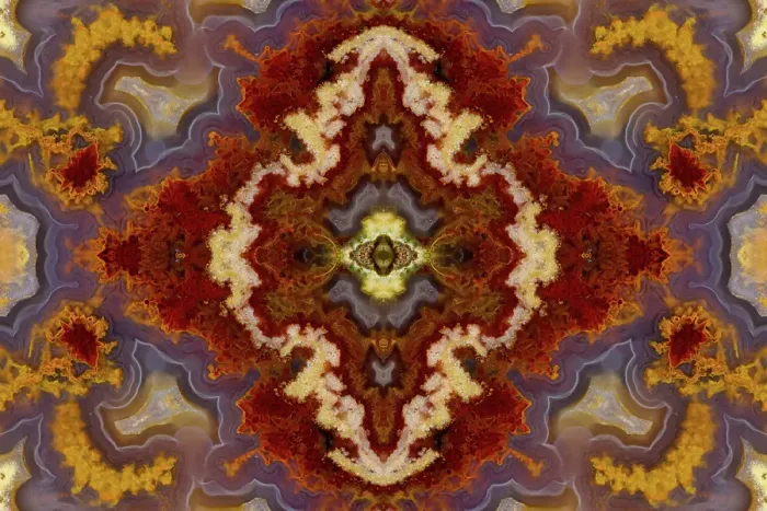 Framed Print : Laguna agate kaleidoscope repeating mirror-effect pattern Framed Print : Laguna agate kaleidoscope repeating mirror-effect pattern