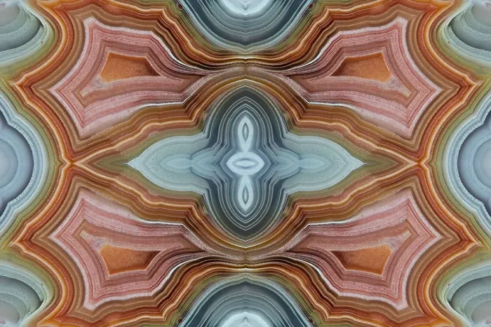 Framed Print : Laguna agate kaleidoscope repeating mirror-effect pattern Framed Print : Laguna agate kaleidoscope repeating mirror-effect pattern