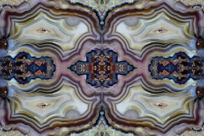 Framed Print : Laguna agate kaleidoscope repeating mirror-effect pattern Framed Print : Laguna agate kaleidoscope repeating mirror-effect pattern