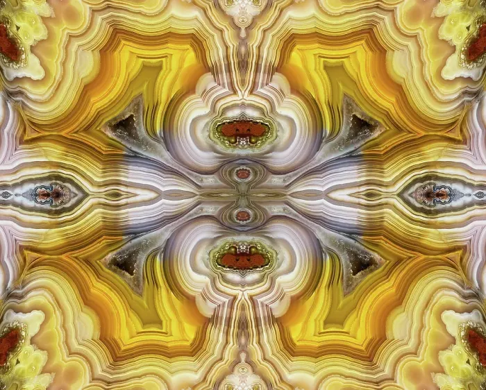 Framed Print : Laguna agate kaleidoscope repeating mirror-effect pattern Framed Print : Laguna agate kaleidoscope repeating mirror-effect pattern