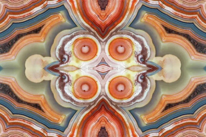 Framed Print : Laguna agate kaleidoscope repeating mirror-effect pattern Framed Print : Laguna agate kaleidoscope repeating mirror-effect pattern