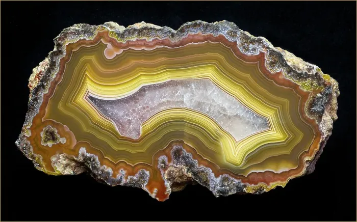 Framed Print : Laguna agate from Mexico