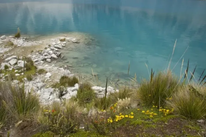 Framed Print : Lake 69 in the Cordillera Blanca range of the Andes, Humacchuco, Peru