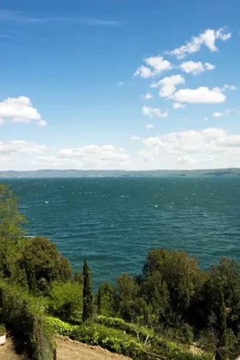 Framed Print : Lake of Bolsena, View from Capodimonte, Viterbo, Latium, Italy