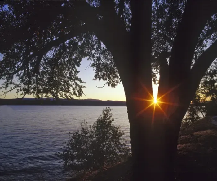Framed Print : Lake Cour d Alene at Sunset in Idaho
