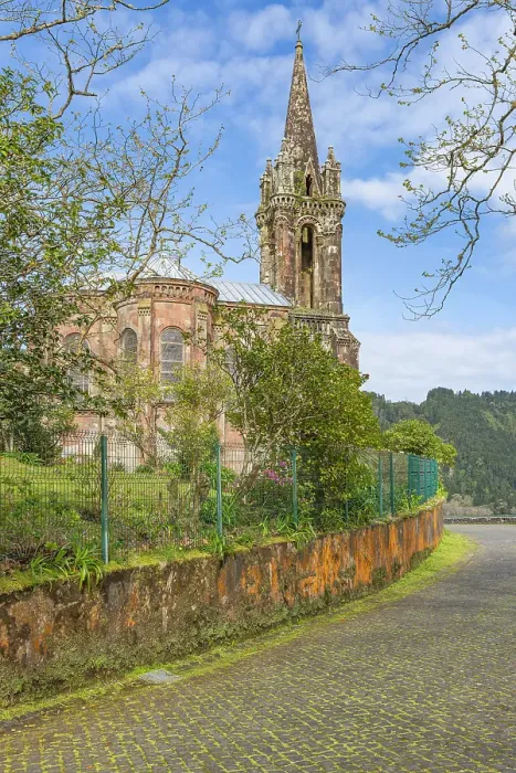 Framed Print : Lake Furnas, Sao Miguel, Azores, Portugal. Chapel of Our Lady of Victories on Sao Miguel Island Framed Print : Lake Furnas, Sao Miguel, Azores, Portugal. Chapel of Our Lady of Victories on Sao Miguel Island