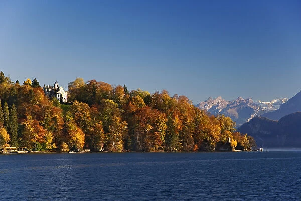 Lake Lucerne and autumn colors, Lucerne, Switzerland