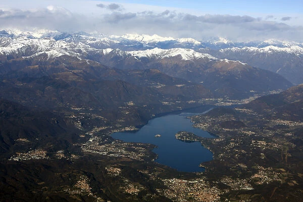 Lake of Lugano, on the border between Switzerland, north side, and Italy, south side