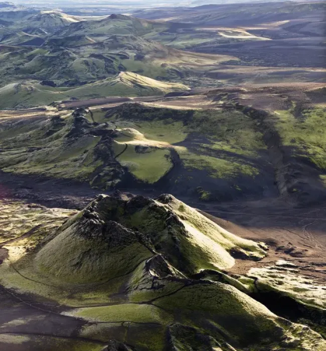 Framed Print : Laki or Lakagigar (Craters of Laki) is a long row of old and inactive volcanic fissures