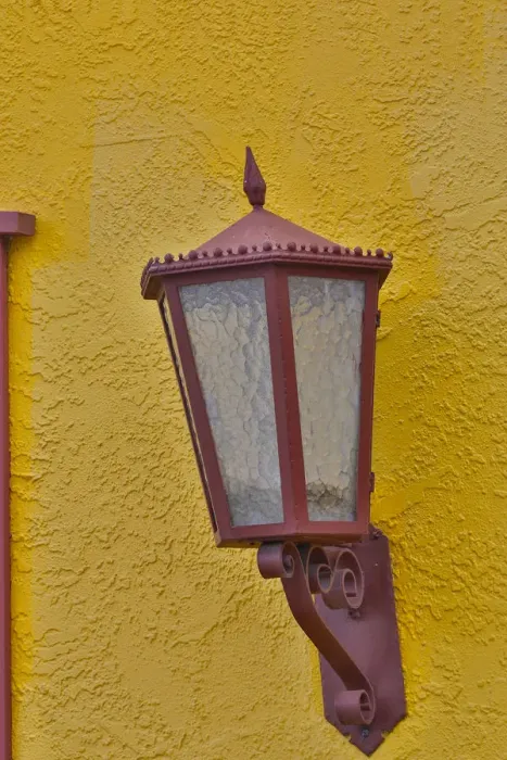 Framed Print : Lamps on colorful building in the Barrio Historic District, Tucson, Arizona Framed Print : Lamps on colorful building in the Barrio Historic District, Tucson, Arizona