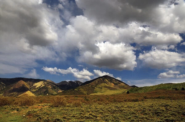 Landscape with clouds on La Sal Mountain Loop, Utah, USA
