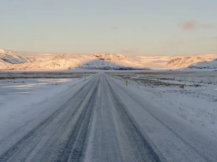Framed Print : Landscape with country road near Hoffell during winter in Hornafjoerdur area Framed Print : Landscape with country road near Hoffell during winter in Hornafjoerdur area