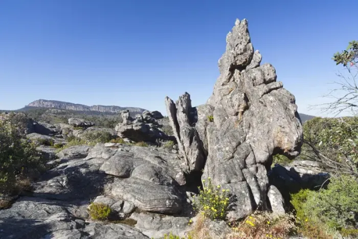 Framed Print : Landscape in the Grampians National Park, Australia, the Wonderland Range near The Pinnacles