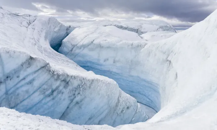 Framed Print : Landscape on the Greenland Ice Sheet near Kangerlussuaq, Greenland, Denmark
