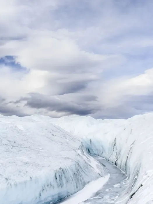 Framed Print : Landscape on the Greenland Ice Sheet near Kangerlussuaq. Greenland, Denmark