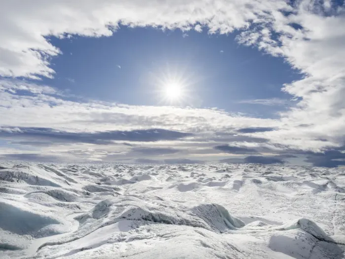 Framed Print : Landscape on the Greenland Ice Sheet near Kangerlussuaq. Greenland, Denmark