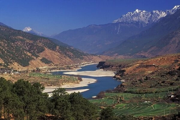 Landscape of Jade Dragon Mountain area, Lijiang, Yunnan Province, China