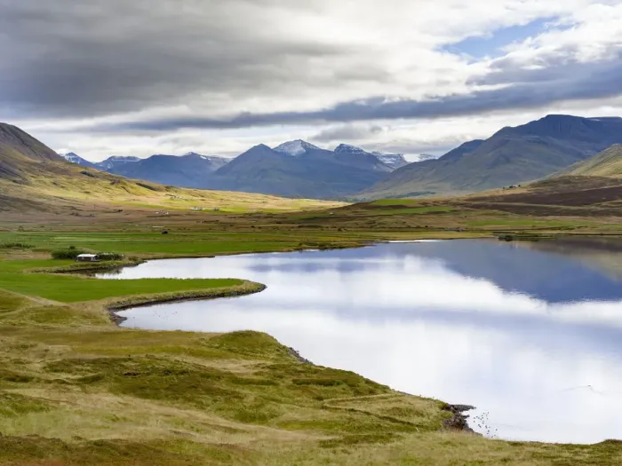 Framed Print : Landscape at Miklavatn, Trollaskagi, near Siglufjordur. Northern Iceland Framed Print : Landscape at Miklavatn, Trollaskagi, near Siglufjordur. Northern Iceland