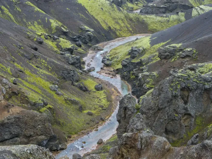 Framed Print : Landscape in the mountains of Kerlingafjoll in the highlands of Iceland