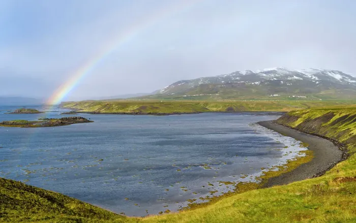Framed Print : Landscape near Kroksfjordur. The Westfjords (Vestfirdir) in Iceland during late fall