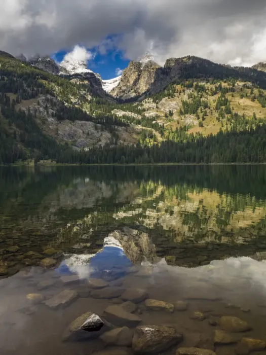 Framed Print : Landscape with reflection of Teton Mountains in Bradley Lake, Grand Teton National Park Framed Print : Landscape with reflection of Teton Mountains in Bradley Lake, Grand Teton National Park