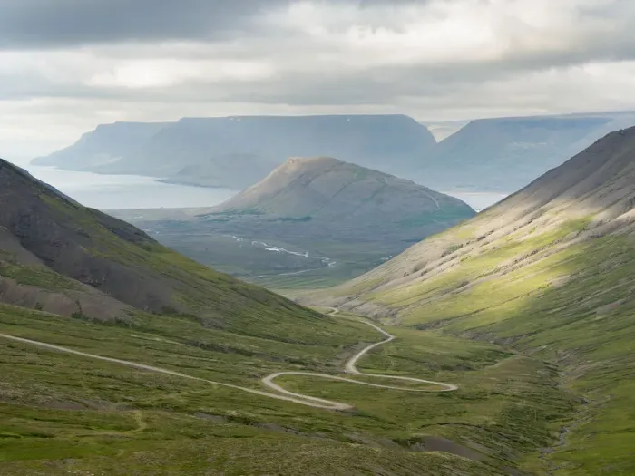 Framed Print : Landscape on the Thingeyri peninsula, northwest Iceland