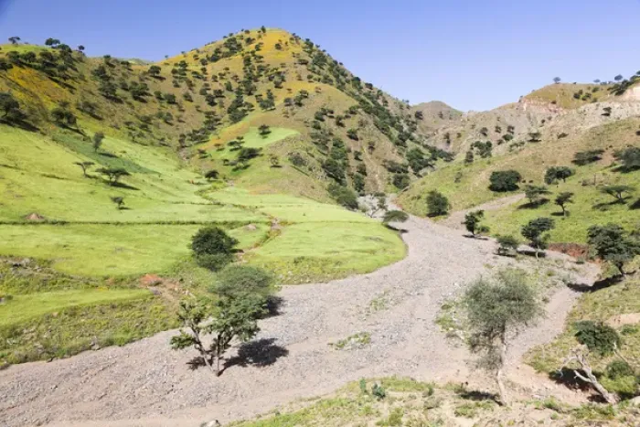 Framed Print : Landscape in Tigray, Northern Ethiopia Framed Print : Landscape in Tigray, Northern Ethiopia