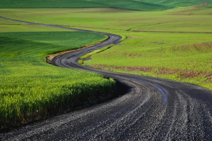 Framed Print : A landscape of winding road in Pullman Washington State Framed Print : A landscape of winding road in Pullman Washington State