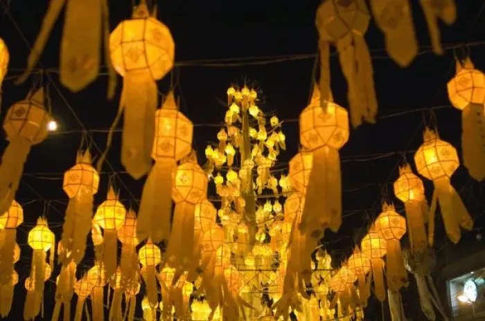 Framed Print : Lanterns for Loi Krathong festival