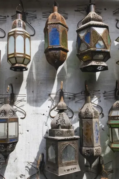 Framed Print : Lanterns for sale in the Souk, Marrakech (Marrakesh), Morocco, North Africa, Africa