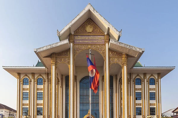 Laos, Vientiane. Lao National Culture Hall exterior