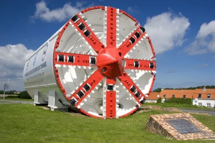 Framed Print : A large boring machine used to cut the tunnel for the Chunnel is now a monument to Framed Print : A large boring machine used to cut the tunnel for the Chunnel is now a monument to