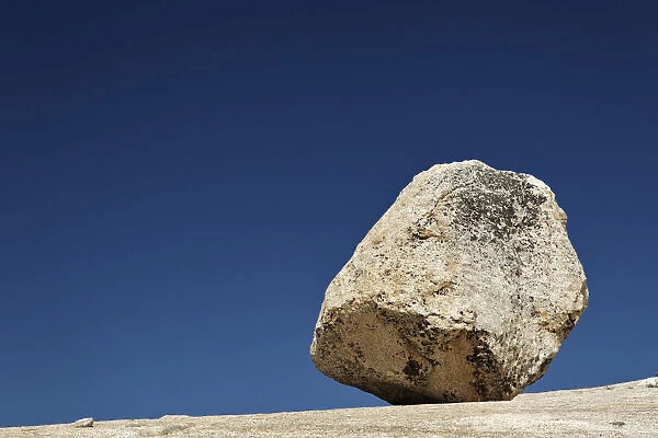 Large granite boulder on ridge, Olmsted Point, Yosemite National Park, California